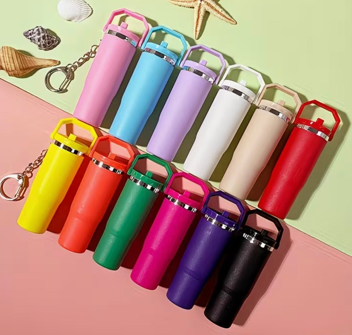 Super Cute MiNi Tumbler Keychain (FlipLid Style)